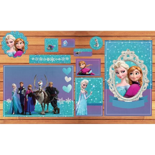 Kit Digital Etiqueta escolar para imprimir Frozen EE V9