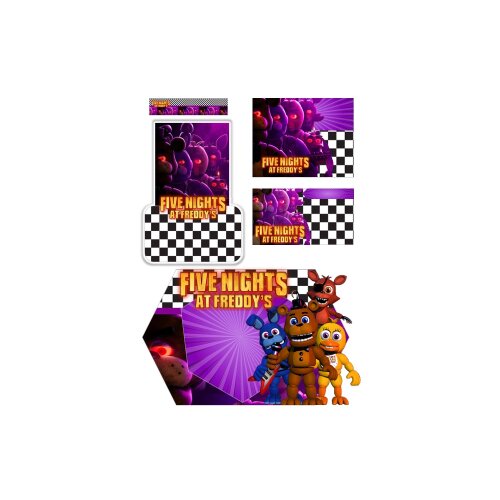 Arquivo Etiqueta Escolar Five Nights at Freddys formato ppt