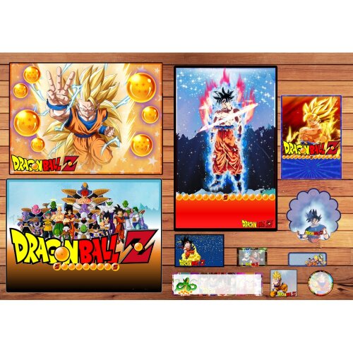 Kit Digital Etiqueta escolar para imprimir Dragon Ball V3 EE