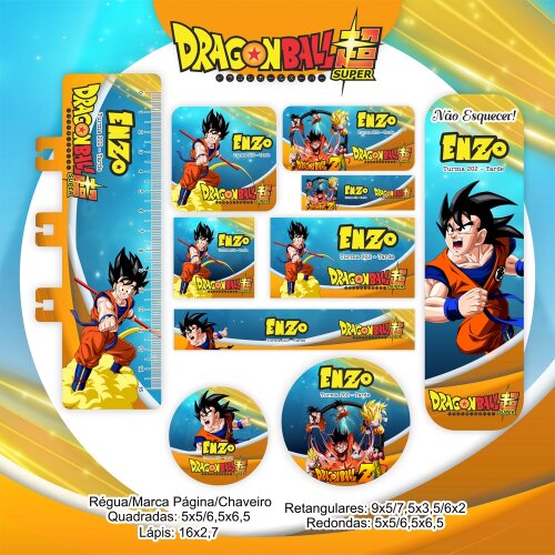 Kit Digital Etiqueta escolar para imprimir Dragon Ball V5 EE