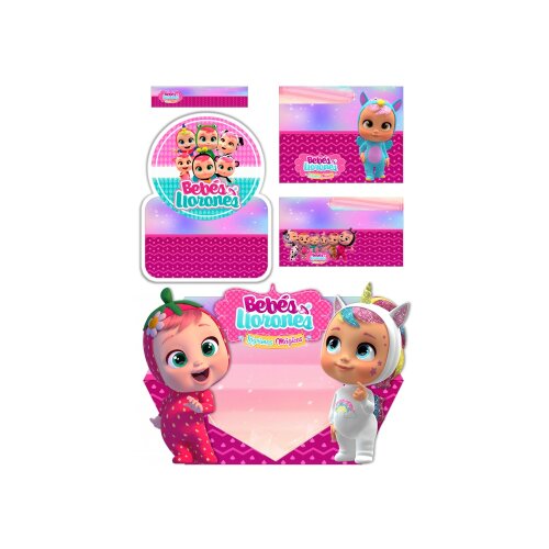Arquivo Etiqueta Escolar Cry babies formato ppt