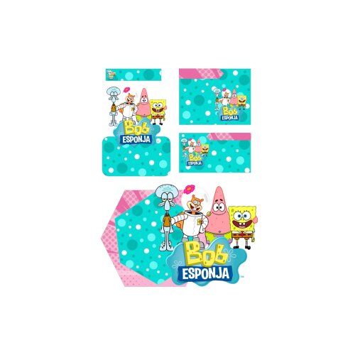 Arquivo Etiqueta Escolar Bob Esponja formato ppt