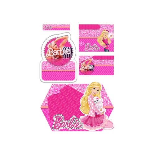 Arquivo Etiqueta Escolar barbie 2 formato ppt