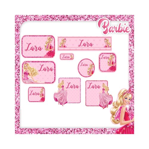 Kit Digital Etiqueta escolar para imprimir Barbie V11 EE