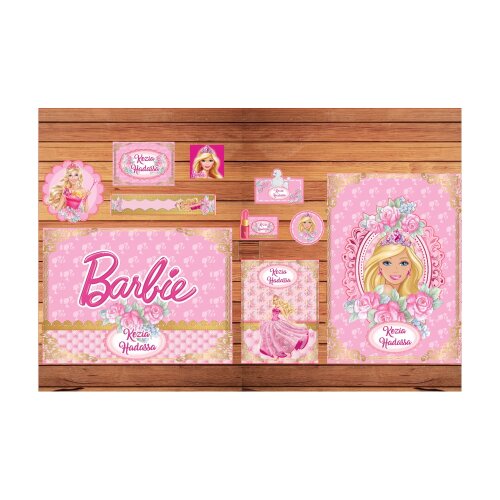 Kit Digital Etiqueta escolar para imprimir Barbie V17 EE