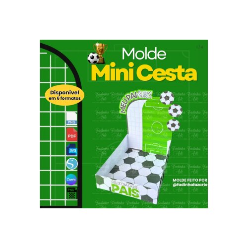 Mini Cesta Futebol arquivo digital de corte dia dos pais 26
