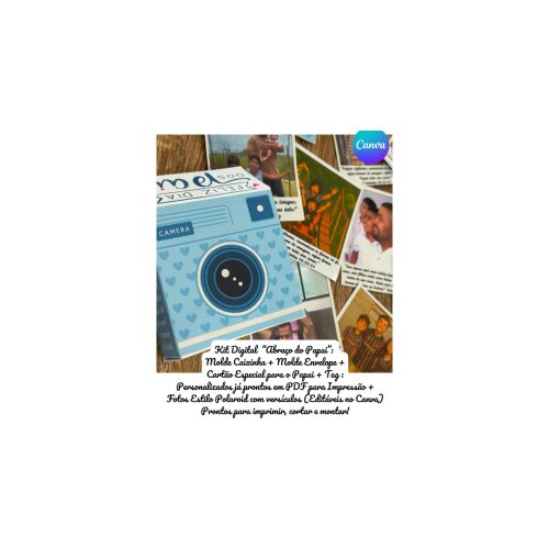 KIT DIGITAL - “Fotos-Editável no Canva”, Lembranças com fotos e versículos na Caixinha ou no Envelope Personalizado Polaroid, + Cartão + Tags