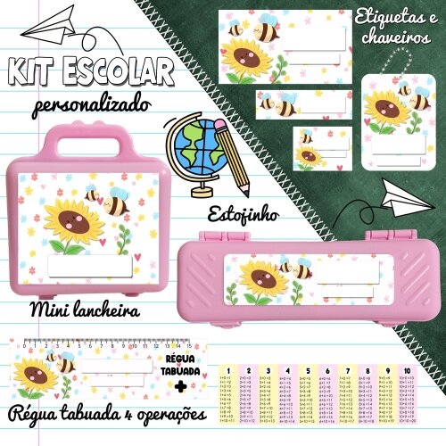 Etiquetas escolares para imprimir Abelhas Abejita V5 EE