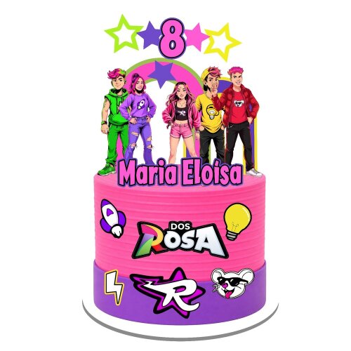Topo de bolo Emilly Vick dos Rosas em studio silhouette - arquivo digital de corte