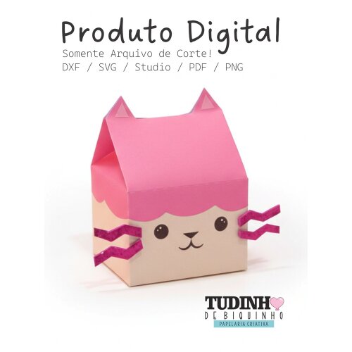 Arquivo Digital de corte Caixa Gatinho Gaby