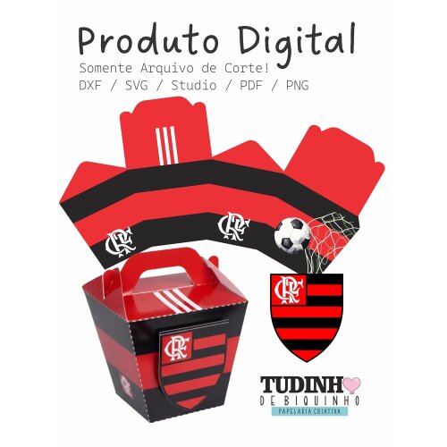Arquivo Digital de corte Caixa Sushi Alça Flamengo