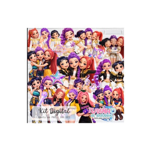Kit Digital Guerreiras do Kpop 3D 0001