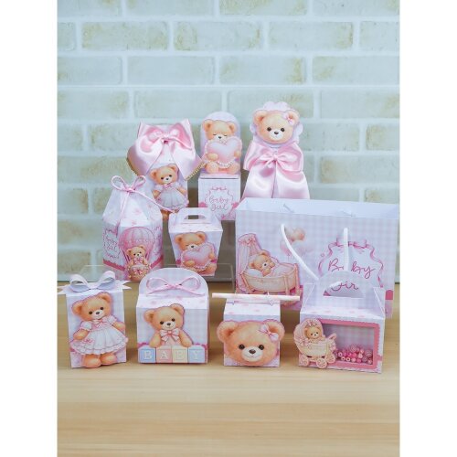 Arquivo de Corte Kit Festa Ursinha Baby - Chuvinha de Papel