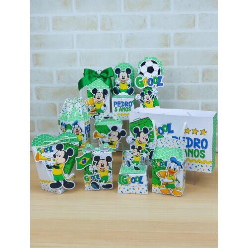 Kit Festa Futebol Mickey arquivos digitais de corte em studio, svg, dxf e pdf