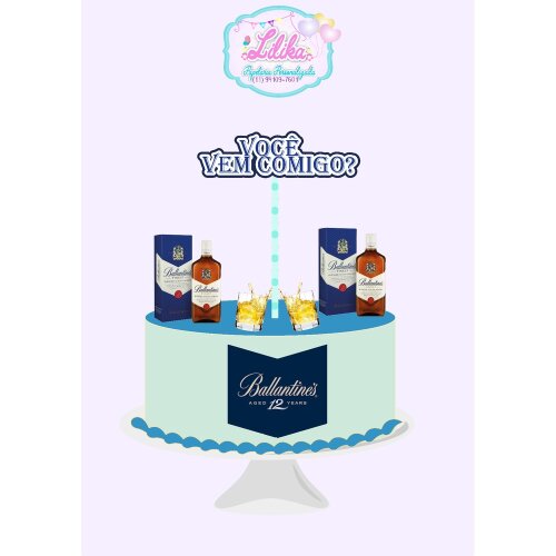 Topo de Bolo Arquivo 05 - Whisky a
