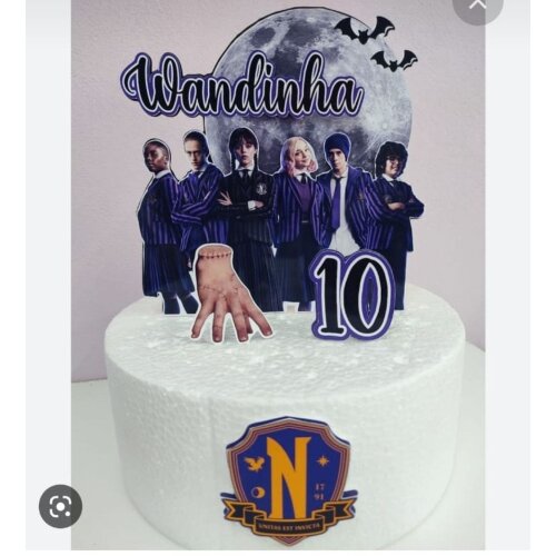 Topo de Bolo Arquivo 30 - Wandinha a