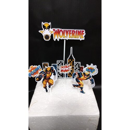 Topo de Bolo Arquivo 01 - Wolverine a