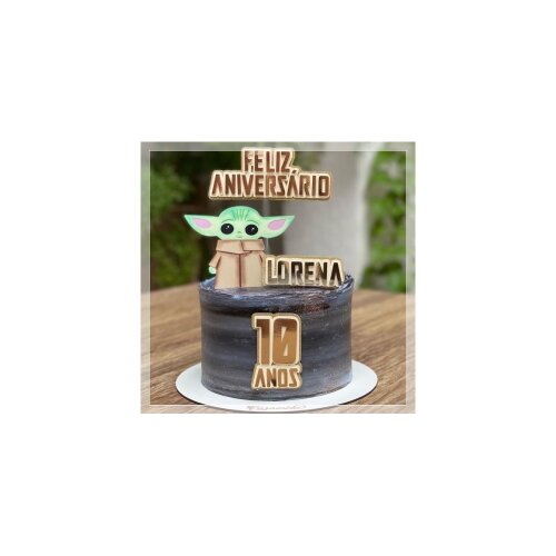 Topo de Bolo Arquivo 01 - Yoda a