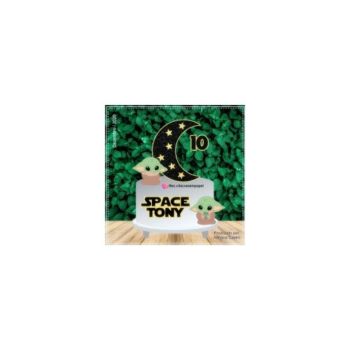 Topo de Bolo Arquivo 04 - Yoda a