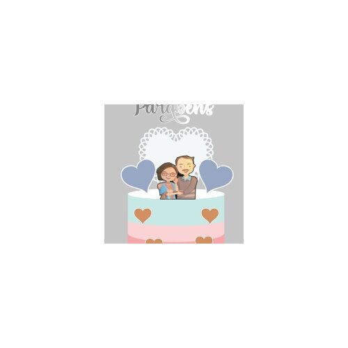 Topo de bolo 01 - Bodas a