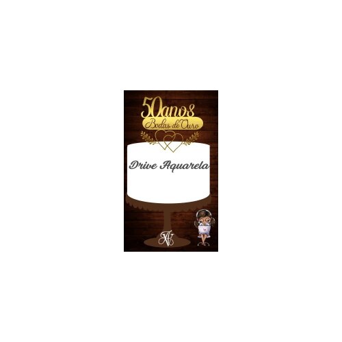 Topo de bolo 05 - Bodas de Ouro a