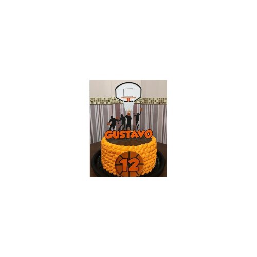 Topo de bolo 7 - Basquete a