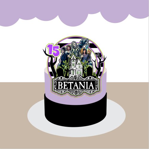 Topo de bolo 01 - Beetlejuice a
