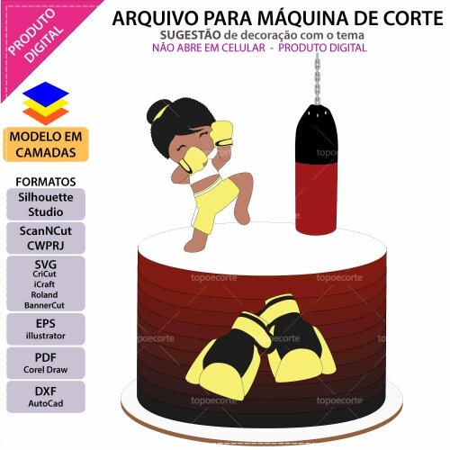Topo de bolo 01 - Boxe a