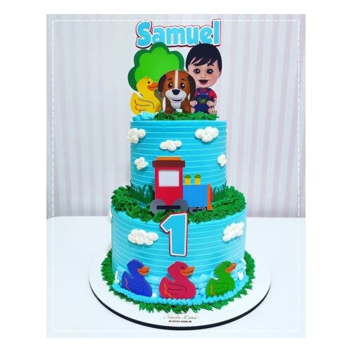 Topo de bolo 01 - Bento e Totó a