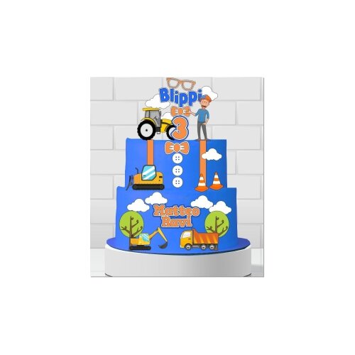 Topo de bolo 6 - Blippi a