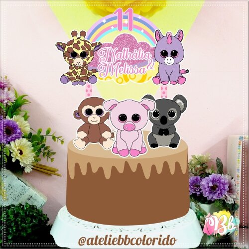 Topo de bolo 01 - Beanie Boos a