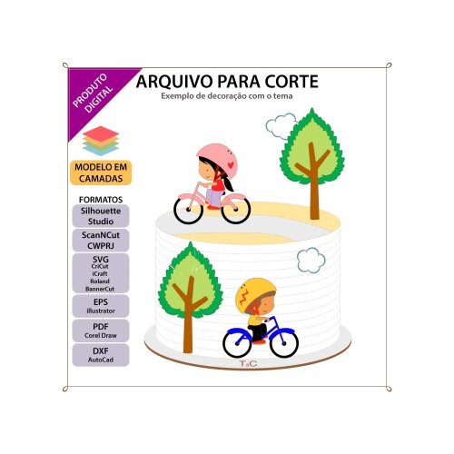 Topo de bolo 5 - Bicicleta - Ciclismo a