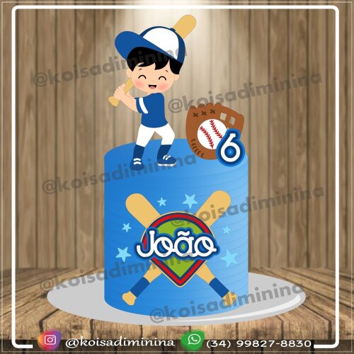 Topo de bolo 02 - Baseball a