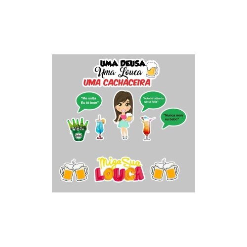 Topo de bolo 03 - Bebidas a