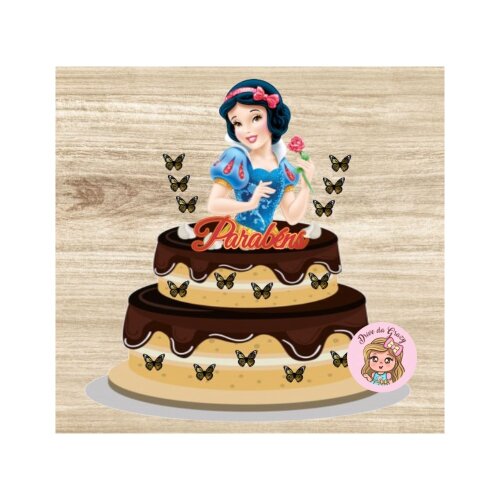 Topo de bolo 04 - Branca de Neve a