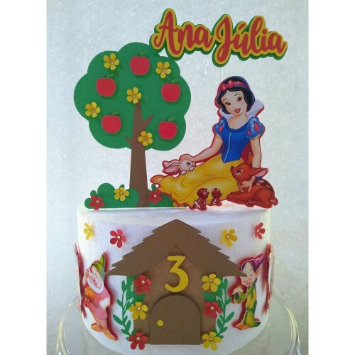 Topo de bolo 31 - Branca de Neve a