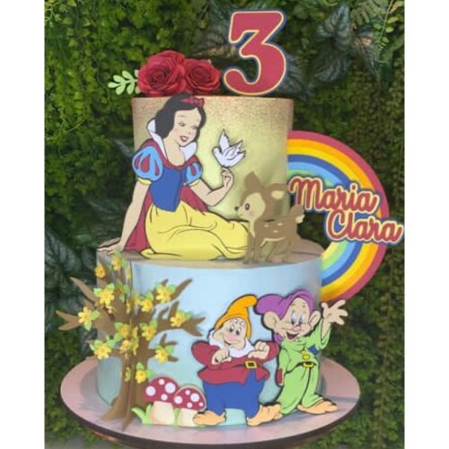 Topo de bolo 32 - Branca de Neve a
