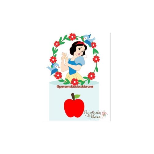 Topo de bolo 37 - Branca de Neve a