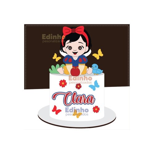 Topo de bolo 48 - Branca de Neve a
