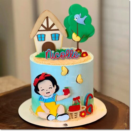 Topo de bolo 52 - Branca de Neve a