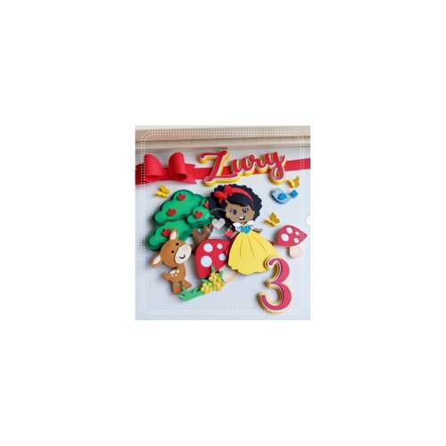Topo de bolo 55 - Branca de Neve a