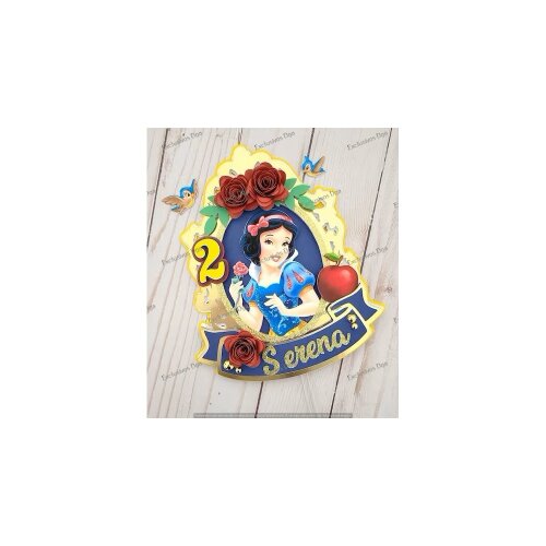Topo de bolo 57 - Branca de Neve a