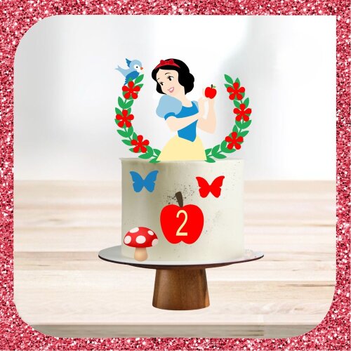 Topo de bolo 60 - Branca de Neve a