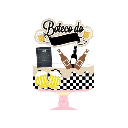 Topo de bolo 16 - Boteco a