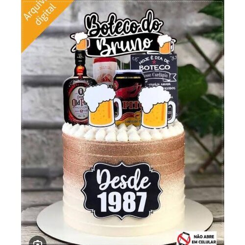 Topo de bolo 28 - Boteco a