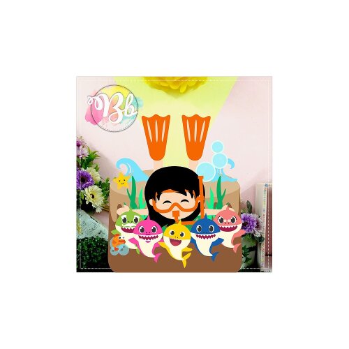 Topo de bolo 07 - Baby Shark a