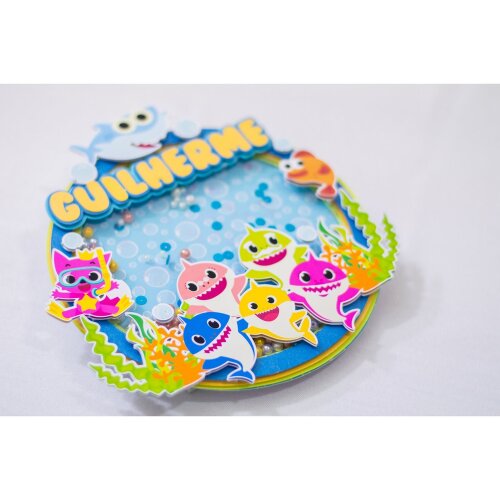 Topo de bolo 21 - Baby Shark a