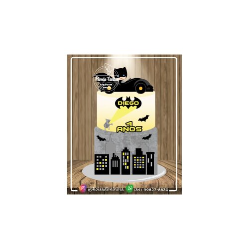 Topo de bolo 11 - Batman a