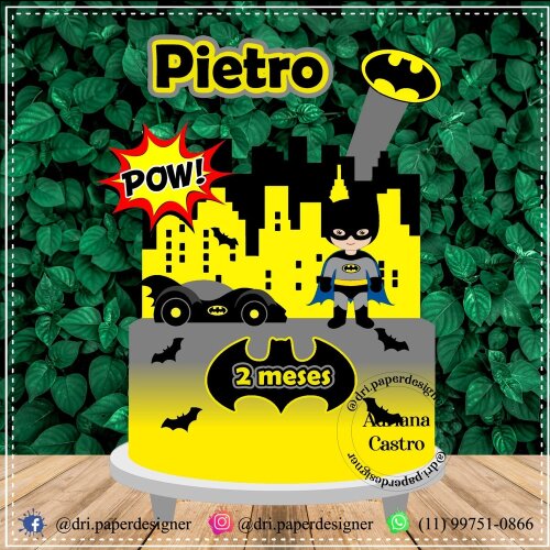 Topo de bolo 12 - Batman a