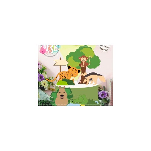 Topo de bolo 31 - Bosque a